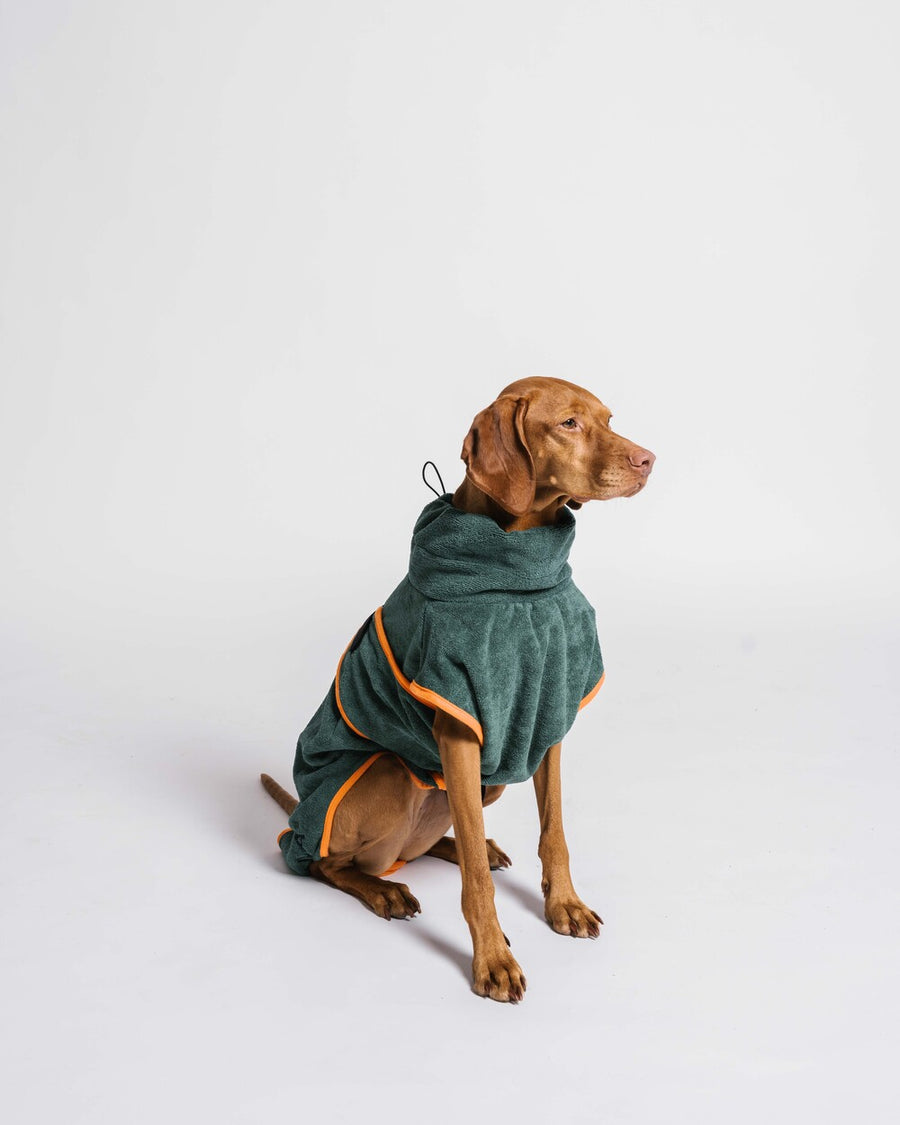 Honden Badjas Plus - Groen & Oranje